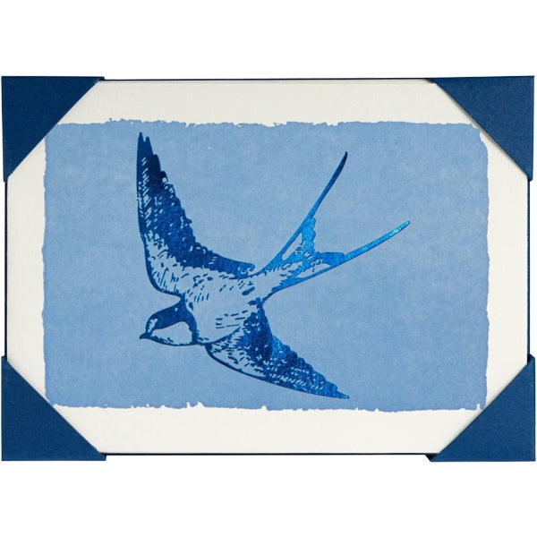 Blue Foil Swallow Card Pack