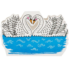 Two Swans Cut-Out Card