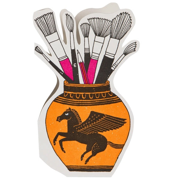 The Artist's Pot Cutout Birthday Card