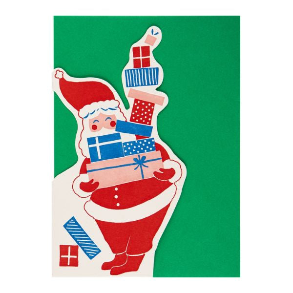 Father Christmas and Presents Card