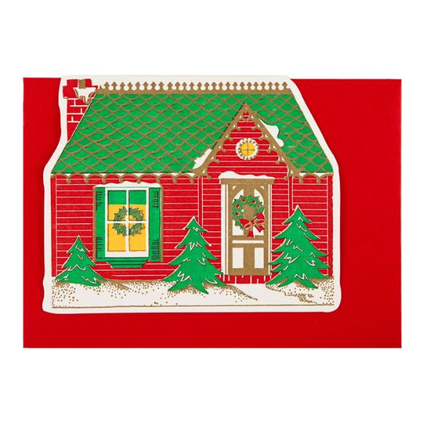 Christmas House Cut Out Card