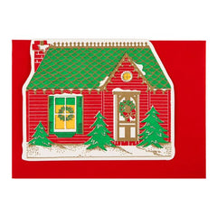Christmas House Cut Out Card