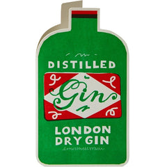 London Gin Bottle Cutout Birthday Card