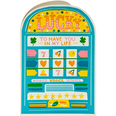 Lucky Slot Machine Cutout Birthday Card