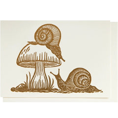 Snails and Mushrooms Birthday Card