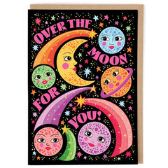Over the Moon for You Card