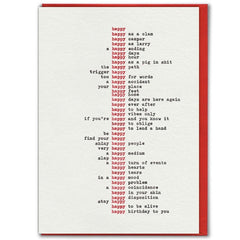 Happy Type Birthday Card