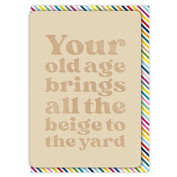 Beige to the Yard Birthday Card