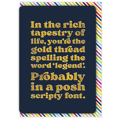 Rich Tapestry of Life Birthday Card