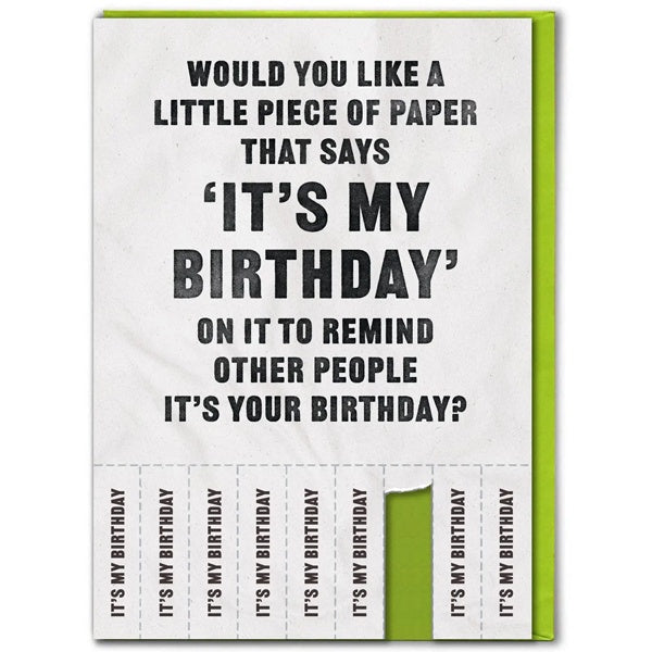 Little Piece of Paper Birthday Card