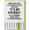 Little Piece of Paper Birthday Card
