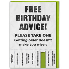 Free Birthday Advice Card