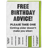 Free Birthday Advice Card