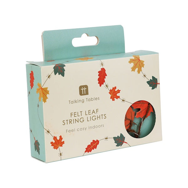 Autumn Hue Felt Leaf String Lights