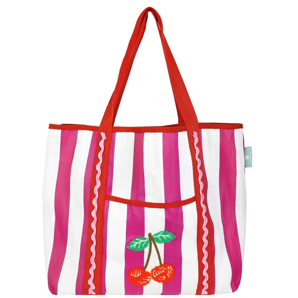 Recycled Plastic Cherry Tote Bag