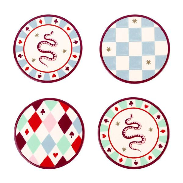 Bonne Chance Coaster Blue Check