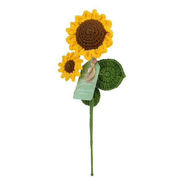 Seasonal Sprigs Crochet Sunflower