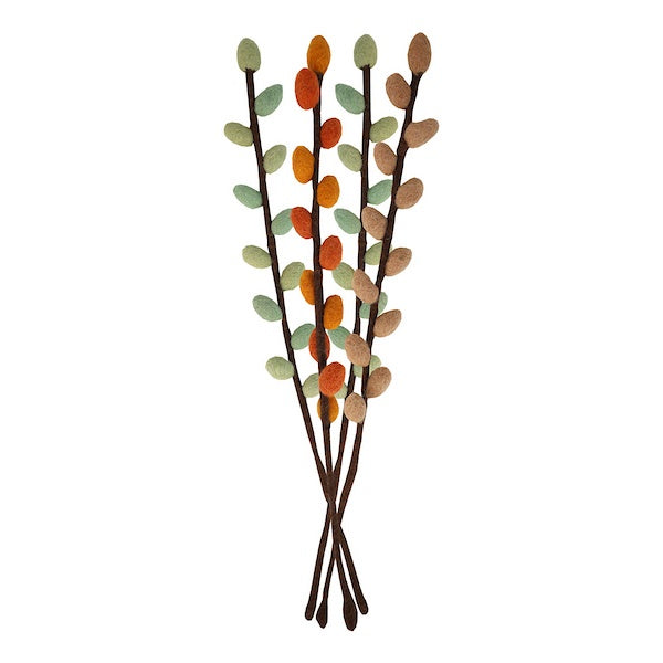 Autumn Felt Branch Decorations 4pk