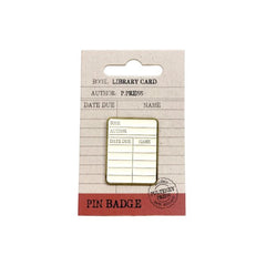 Library Card Pin Badge