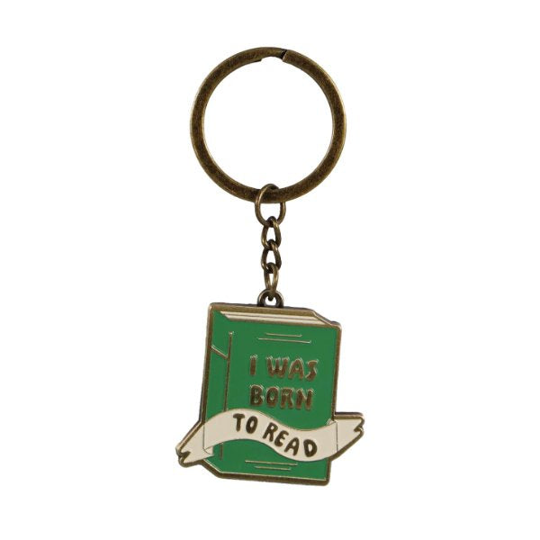 Born to Read Metal Keyring