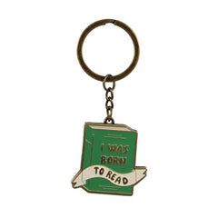 Born to Read Metal Keyring