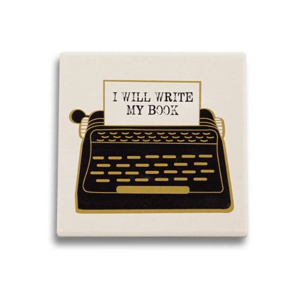 I Will Write Ceramic Coaster