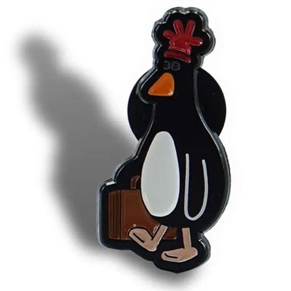 Feathers Wallace and Gromit Pin Badge