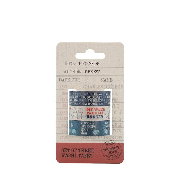 Bookshop Set of 3 Washi Tape Set