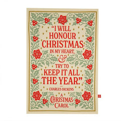 A Christmas Carol Recycled Cotton Tea Towel