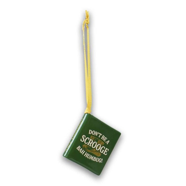 A Christmas Carol Bah Humbug Book Hanging Decoration