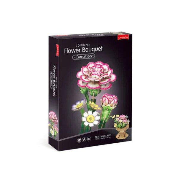 3D Carnation Flower Bouquet Puzzle