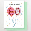 60 Balloons Birthday Card