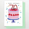 70 Cake Birthday Card