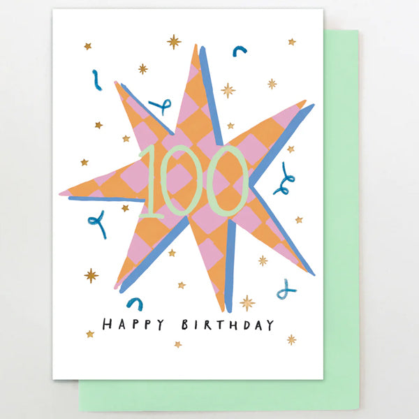 100 Star Birthday Card
