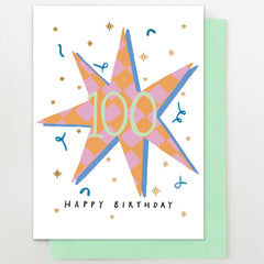 100 Star Birthday Card