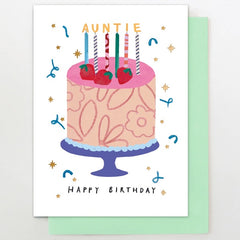 Happy Birthday Auntie Candles Card