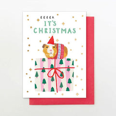 Eeeek It's Chistmas Guinea Pig Christmas Card
