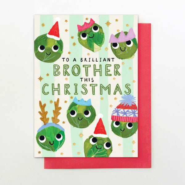 Brilliant Brother Sprouts Christmas Card