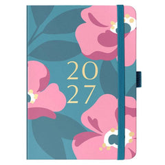 2027 Teal Flowerhead  A6 Busy Life Diary