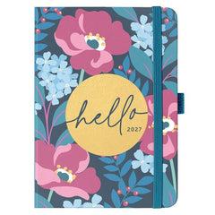 2027 Charcoal Floral A6 To Do Planner