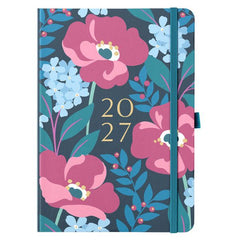 2027 A5 Charcoal Floral To Do Planner