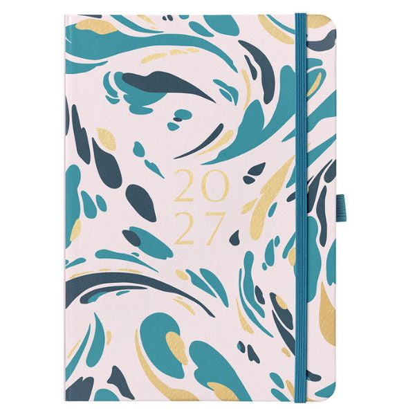 2027 A5 Pink Marble Planner