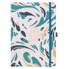 2027 A5 Pink Marble Planner