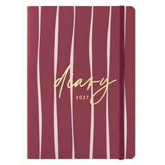 2027 Burgundy Stripe Everyday Diary