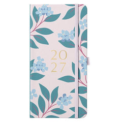 2027 Pink Ditsy Floral Slim Diary