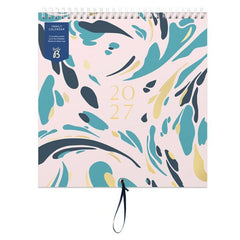 2027 Pink Marble Family Calendar