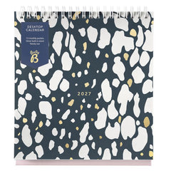2027 Charcoal Animal Spot Desktop Calendar