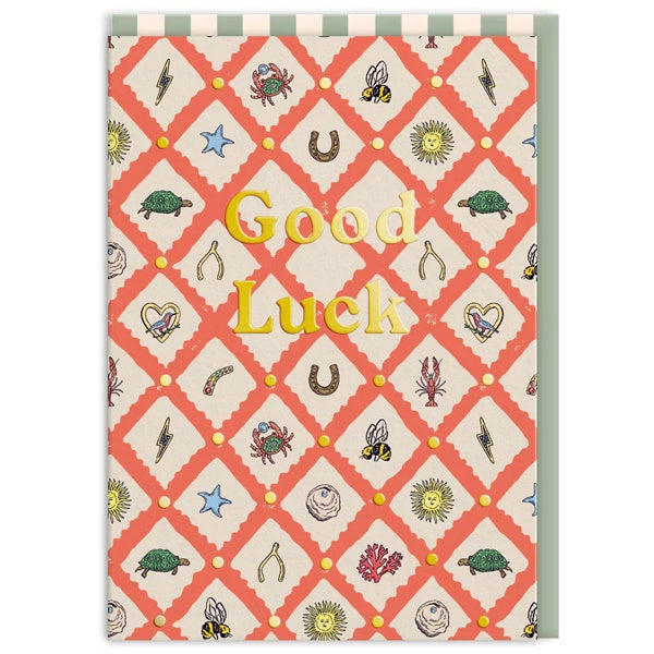 Cath Kidston Charms Good Luck Card