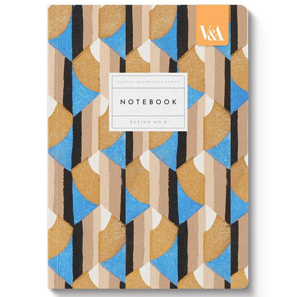 Playful Geometrics Deco Gold Premium Perfect Bound A5 Notebook