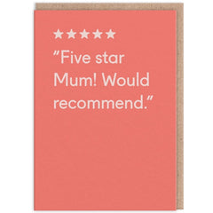 5 Star Mum! Mother's Day Card